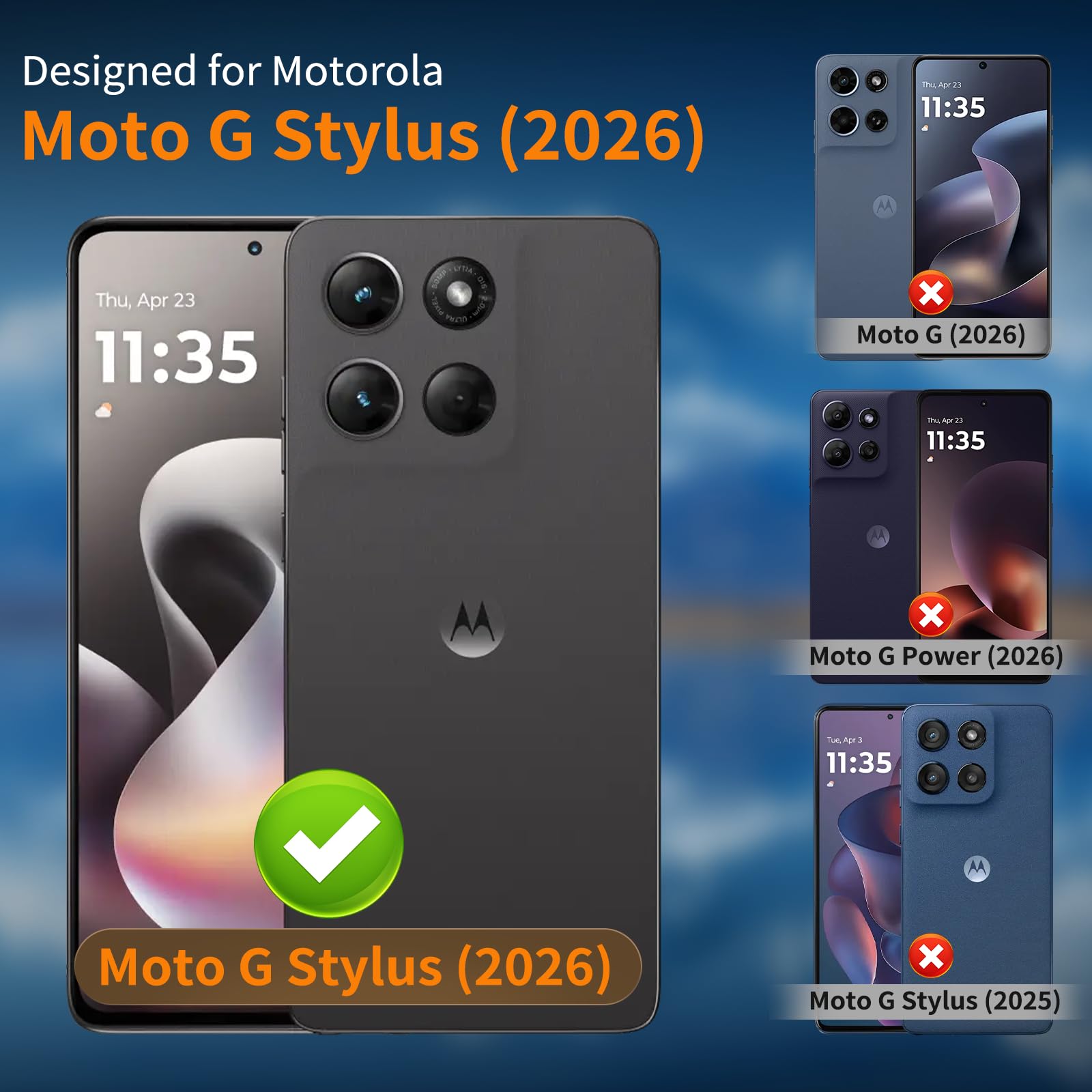 3-pak do Motorola Moto G Stylus 5G (2026) folia ochronna na wyświetlacz, 9H odporna na zarysowania HD przezroczysta folia ze szkła hartowanego, pełne pokrycie, bez pęcherzyków powietrza