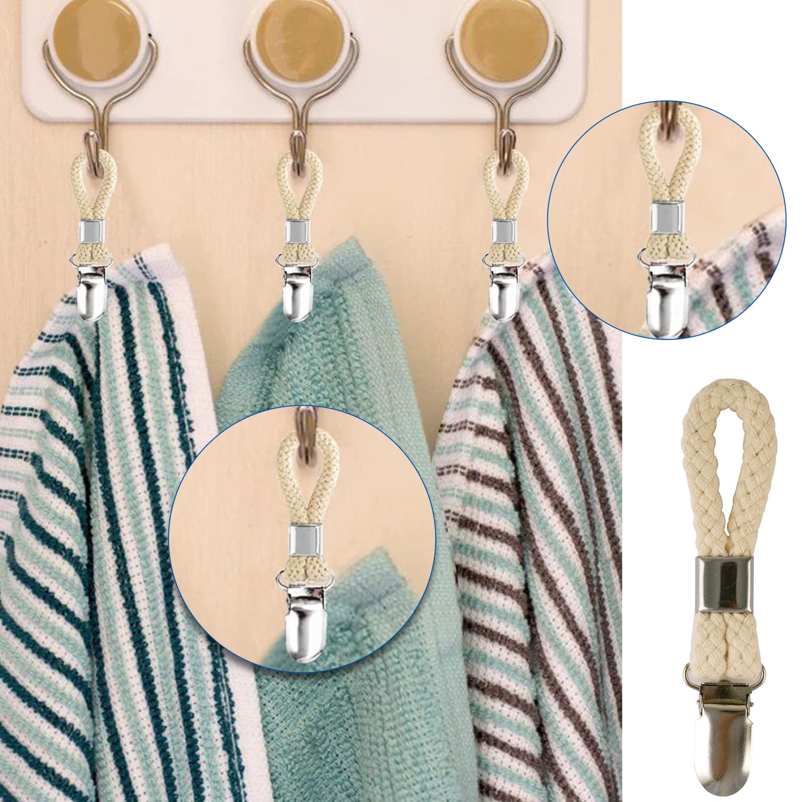 6 Pièces Pince Serviette,Pinces À Serviettes,Clips Porte-Torchon