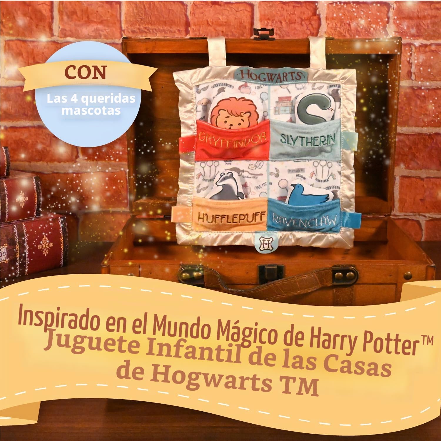 Kids Preferred Harry Potter Hogwarts House Peek a Boo On The Go - Manta de Seguridad para recién Nacidos, bebés y niños pequeños