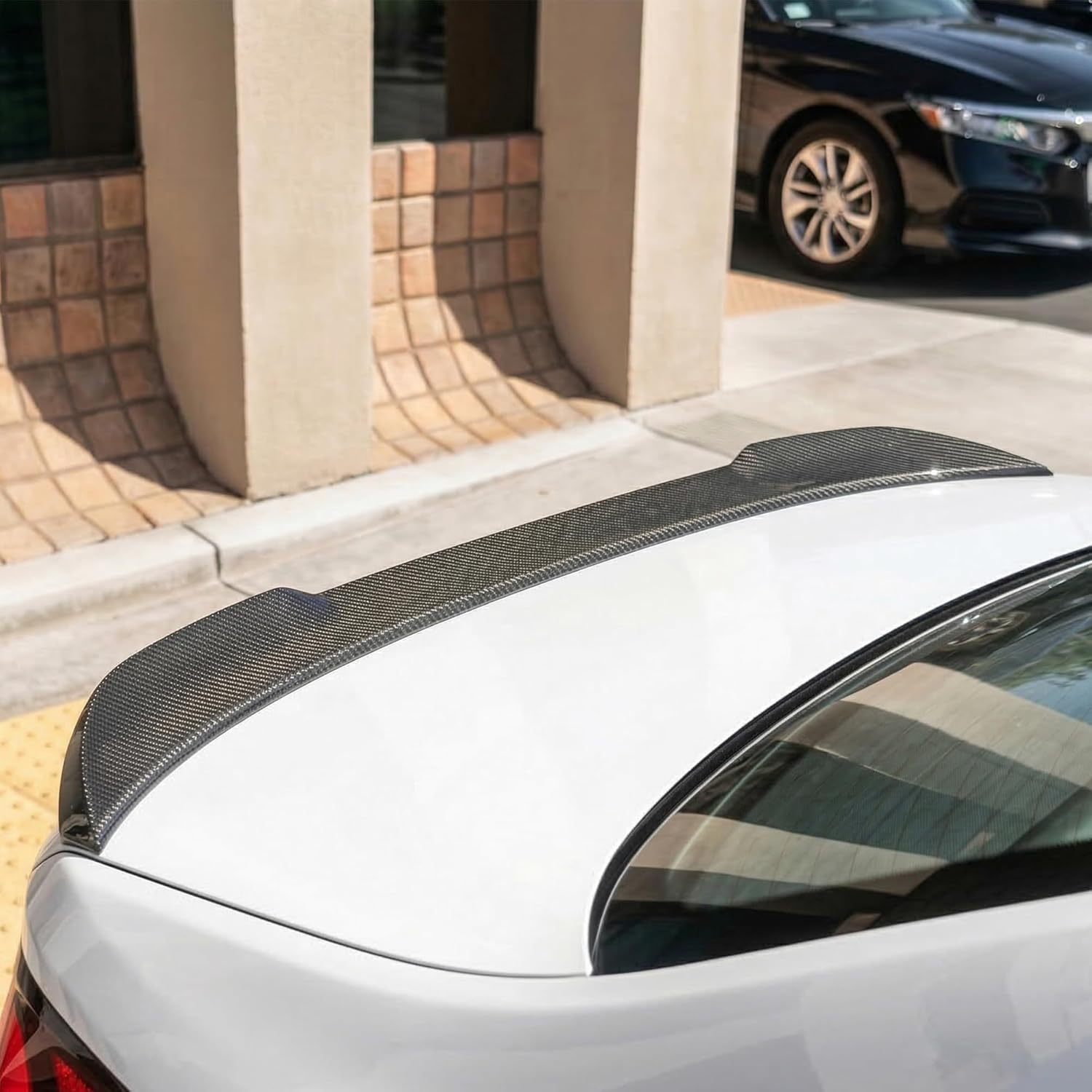 Real Carbon Fiber Rear Trunk Spoiler Compatible with BMW 5-Series G30 & M5 F90 2017-2023 - Sleek Low-Profile Lip Wing Fits 530i 540i M550i Sedan