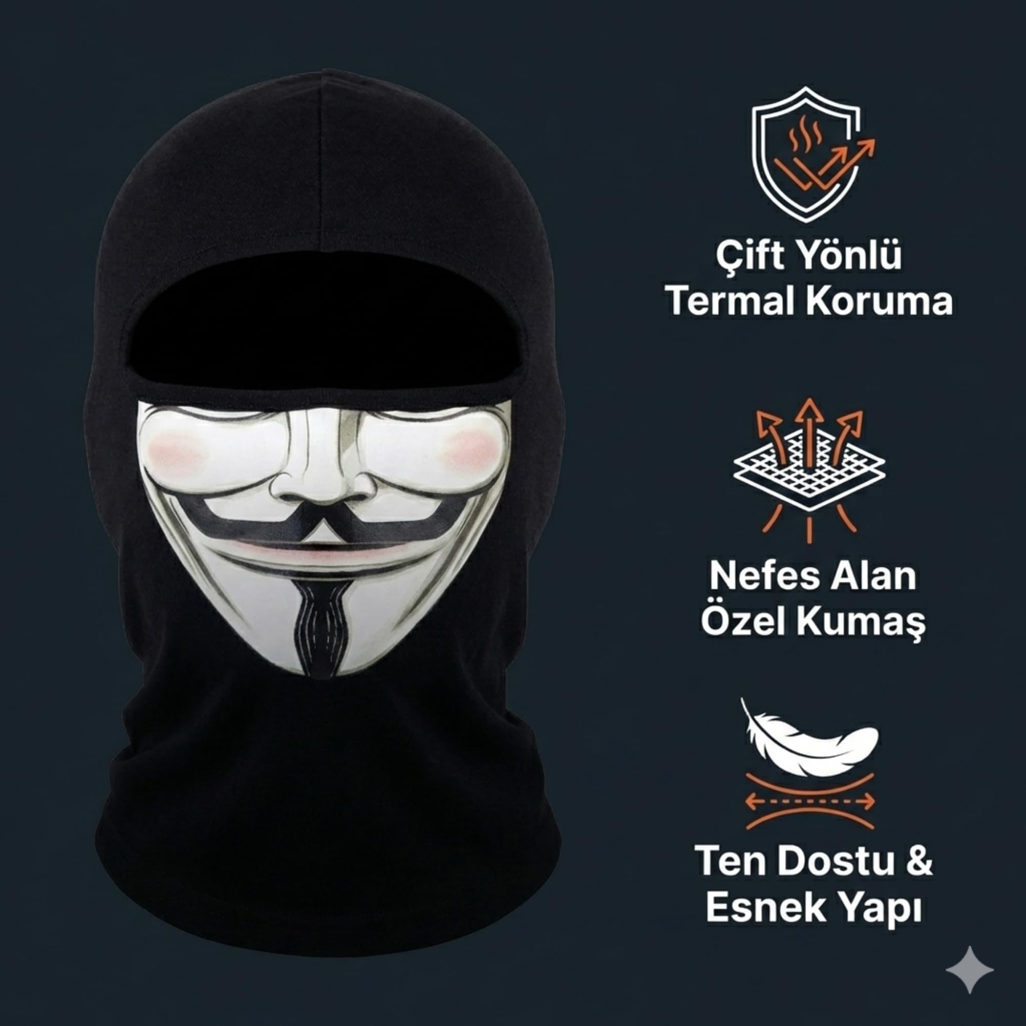 Unisex Çok Desenli Balaklava Yüz Maskesi - Motosiklet, Kayak, Kış Sporları için Nefes Alabilir Esnek