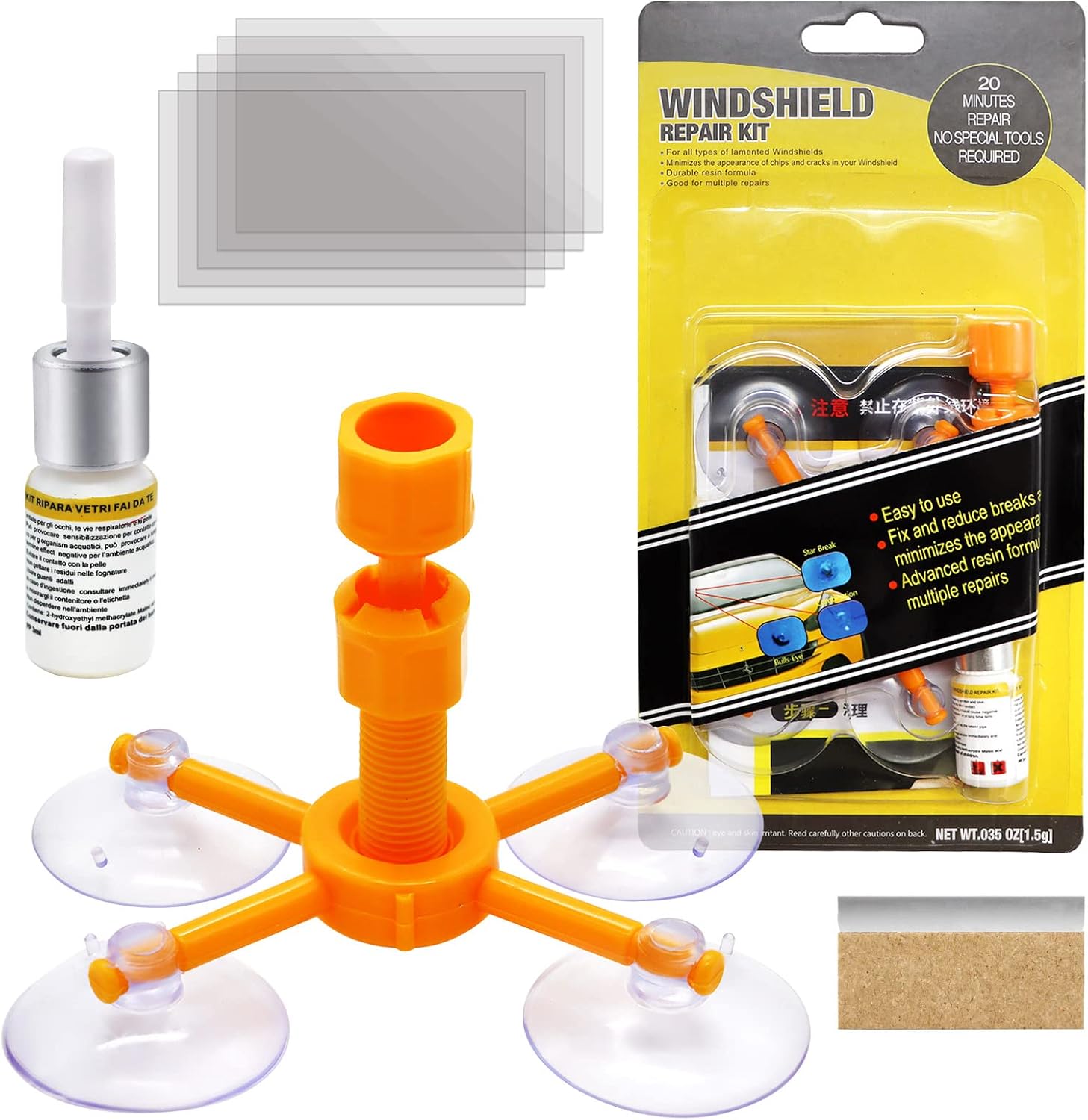 Yeelua Windshield Repair Kit Windshield Repair Kit with Glass Repair