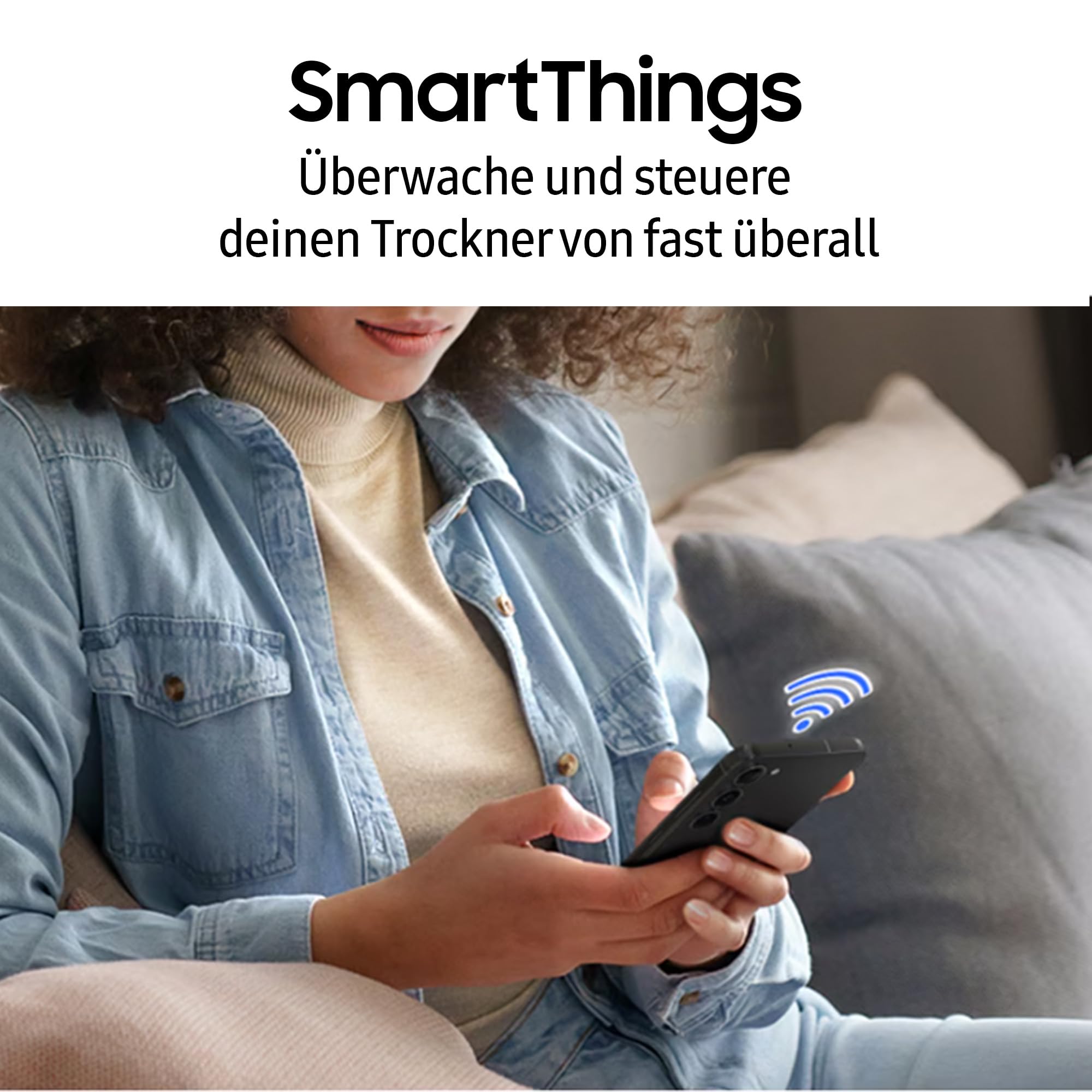 Samsung DV5000D Wärmepumpentrockner 9 kg EEK C LED-Display Optimal Dry SmartThings-App Hygiene-Programm Air Refresh Weiß