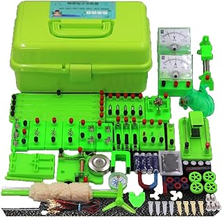 Complete Set of Physical and Electrical Circuit Experimental Equipment Boxes Science Project Learning Kit Electromagnetic Experiment Box Research DIY,