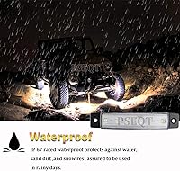 Vista 4 de PSEQT 10 unidades de luces LED de tira de roca para auto, luces de rueda de bajo brillo, kits de iluminación para guardabarros, impermeables