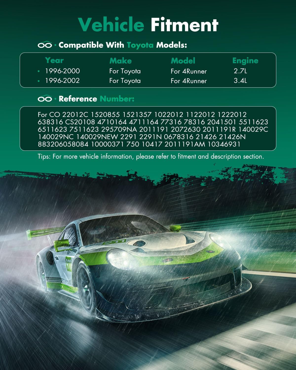 SCITOO AC Compressor with Clutch for Toyota 4Runner 2.7L 1996 1997 1998 1999 2000, Fast Cooling Air Conditioner Compressor for Toyota 4Runner 3.4L 1996 1997 1998 1999 2000 2001 2002 10346930