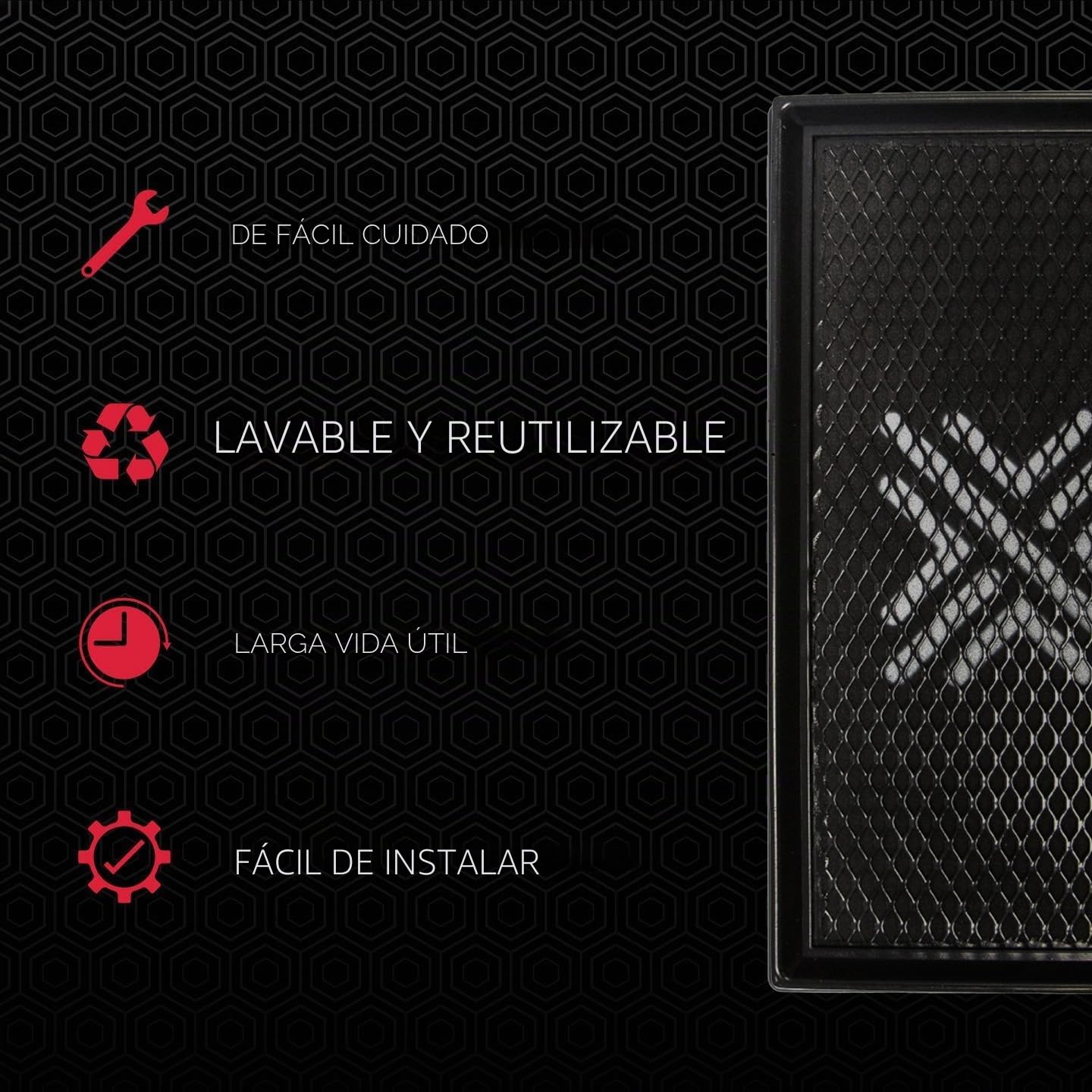Pipercross Filtro para Audi, VW, SEAT, PP1621 | Mejora respuesta acelerador, Par y potencia, Espuma lavable durable, Fácil instalación, Mejor eficiencia combustible