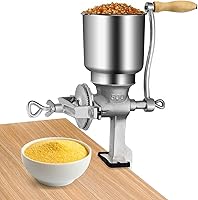 Vista 1 de Molino de granos, molinillo manual de grano de maíz, abrazadera de mesa, molino de maíz, molino de harina, molino de nueces de grano de trigo, mano