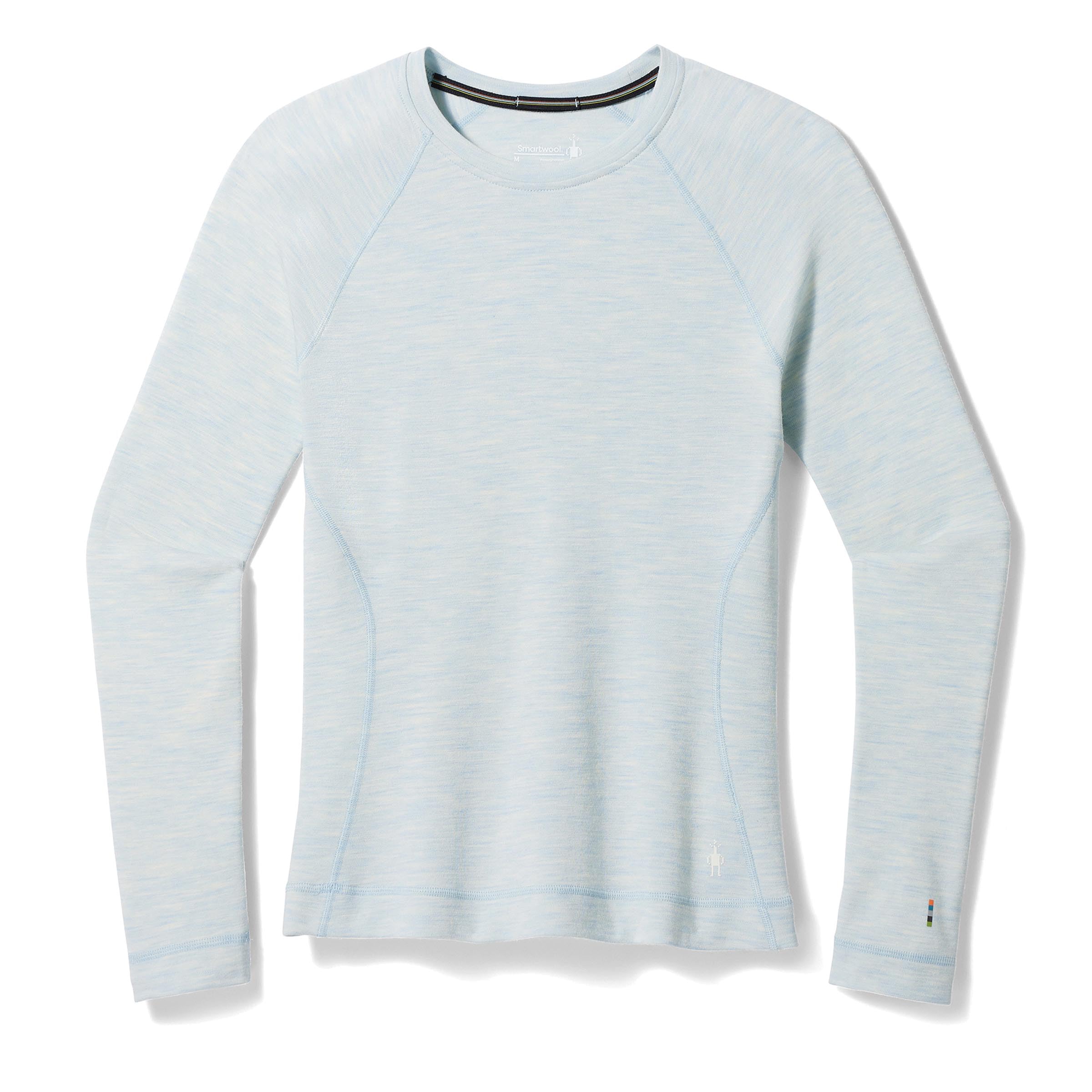 Smartwool Women's Classic Thermal Merino Base Layer Crew, WINTER SKY HEATHER, Medium