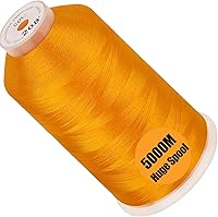 Vista 28 de New brothread - Bobina única de 5000 m de hilo de poliéster para máquina de bordar 40WT para máquinas comerciales y domésticas - Marigold