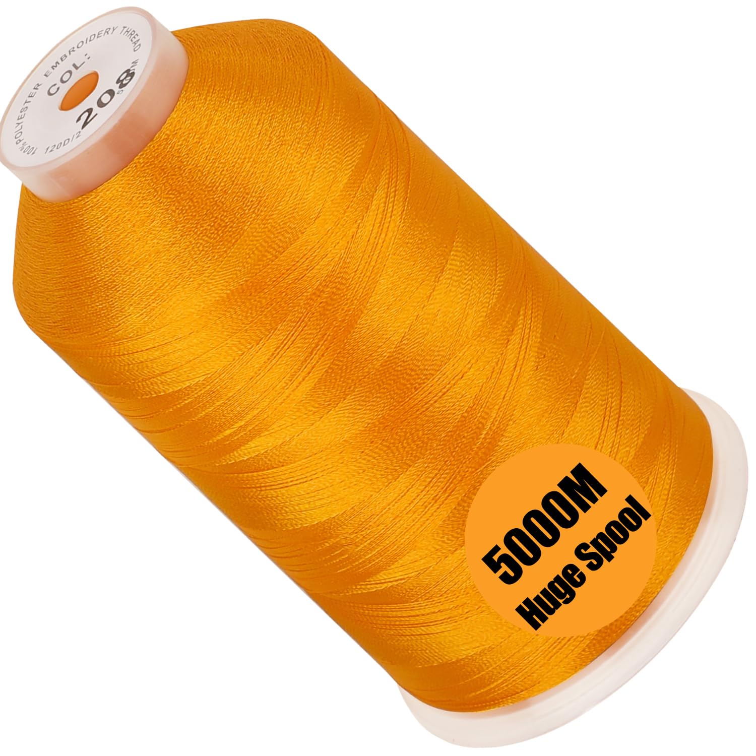 New brothread 5000M Huge Spool Embroidery Machine Thread -Orange