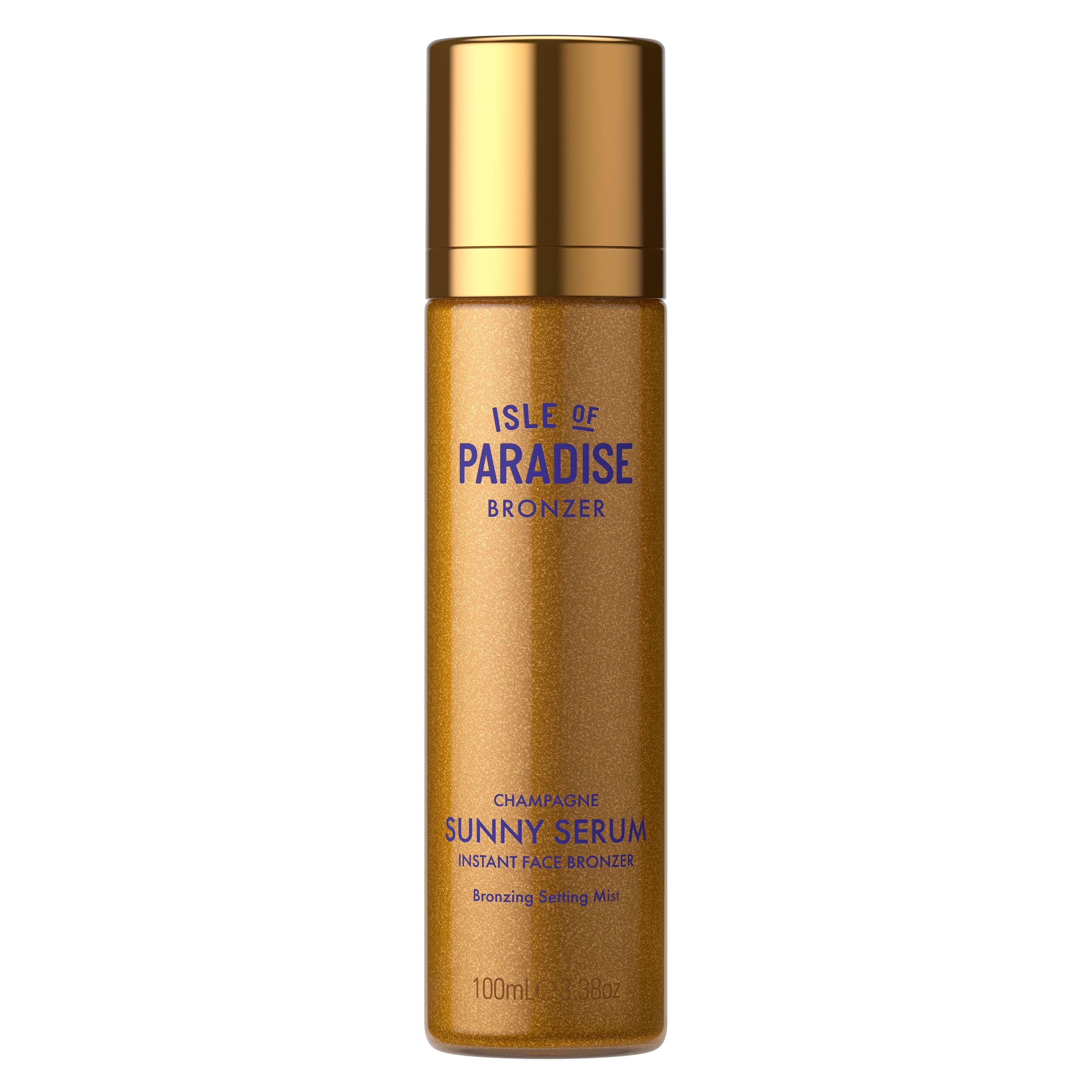 Isle of Paradise Sunny Serum Instant Bronzing Setting Mist - Champagne, Hydrating & Illuminating Makeup Setting Spray, Lightweight Formula, Vitamin B5 & Antioxidants, 3.38 fl. oz/100 ml Bottle