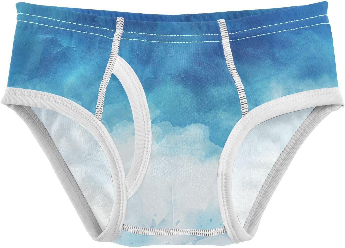 visesunny Boys Potty Training Underwear Blue Tie-dye Gradient Breathe Cotton Briefs Size 2T-8Y for Toddler