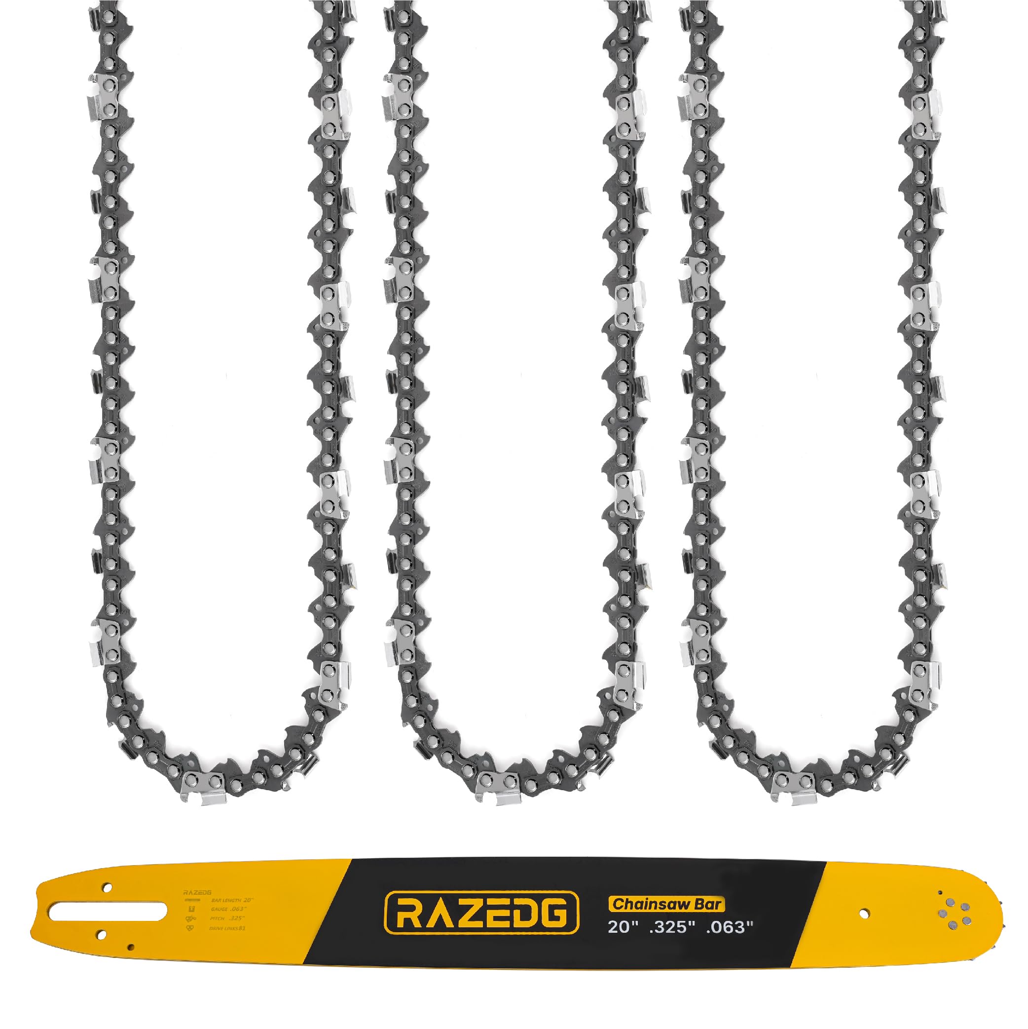 Amazon.com : RazEdg 20 Inch Chainsaw Bar and Chain Combo, .325