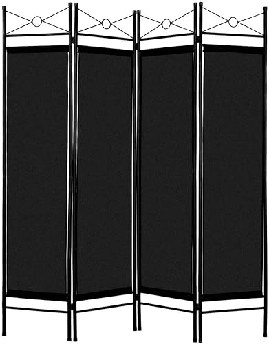 Marco negro del metal de la tela de la oficina en casa de la pantalla de la privacidad del divisor de la