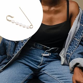 VILLCASE 15 Pçs Alfinete De Cintura Suéter Feminino Sueter Para Mujer Suéter De Segurança Alfinete De Roupas Pérola Jeans Cardigã Suéter Calças Wasit Pin Roupas Femininas Ornamento Jeans