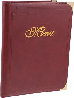 iplusmile Menú De Cuero Carpeta De De Comidas De Menús De Restaurante Color Rojo Uso Cafeterías