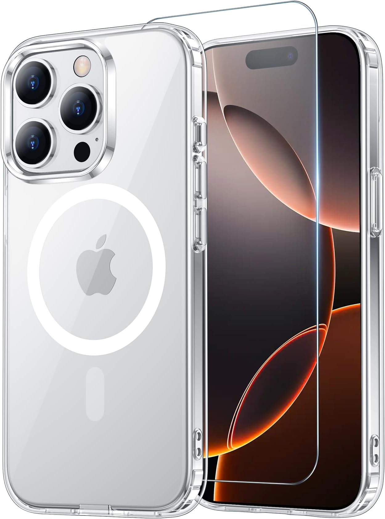 for iPhone 16 Pro Max Case Clear, [Compatible with Magsafe][Anti-Yellowing][Military-Grade Protection] Shockproof Slim Phone Case for iPhone 16 Pro Max 6.9 inch