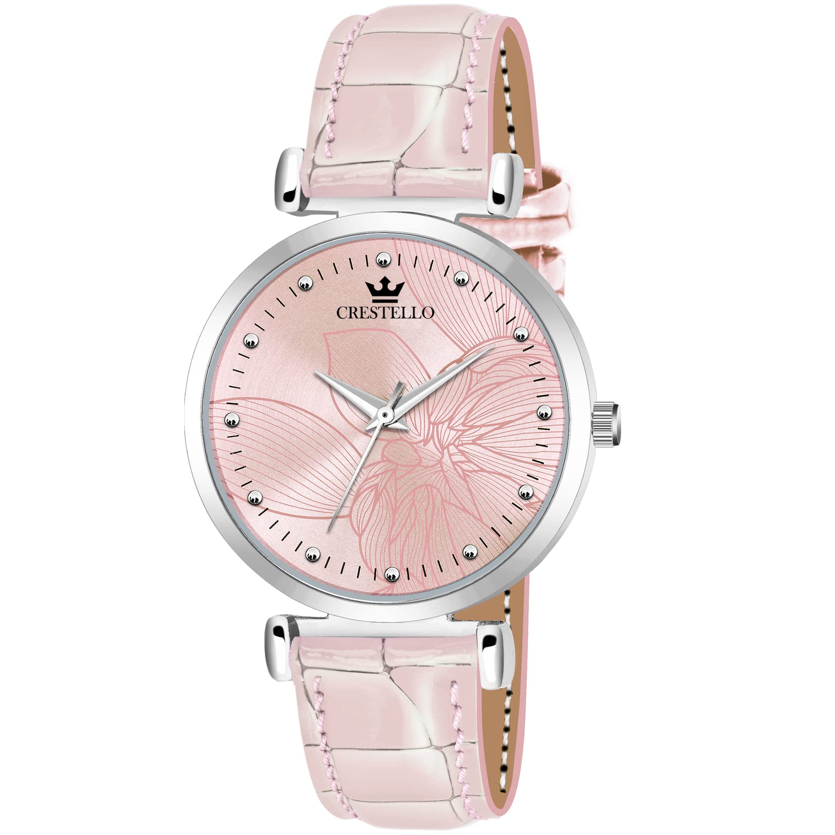 CRESTELLO Synthetic Pink Strap Analog Wrist Watch For Women (Pink Dial)|Cr-Ck134-Pnk (B0C2VLYF1W) Amazon Price History, Amazon Price Tracker