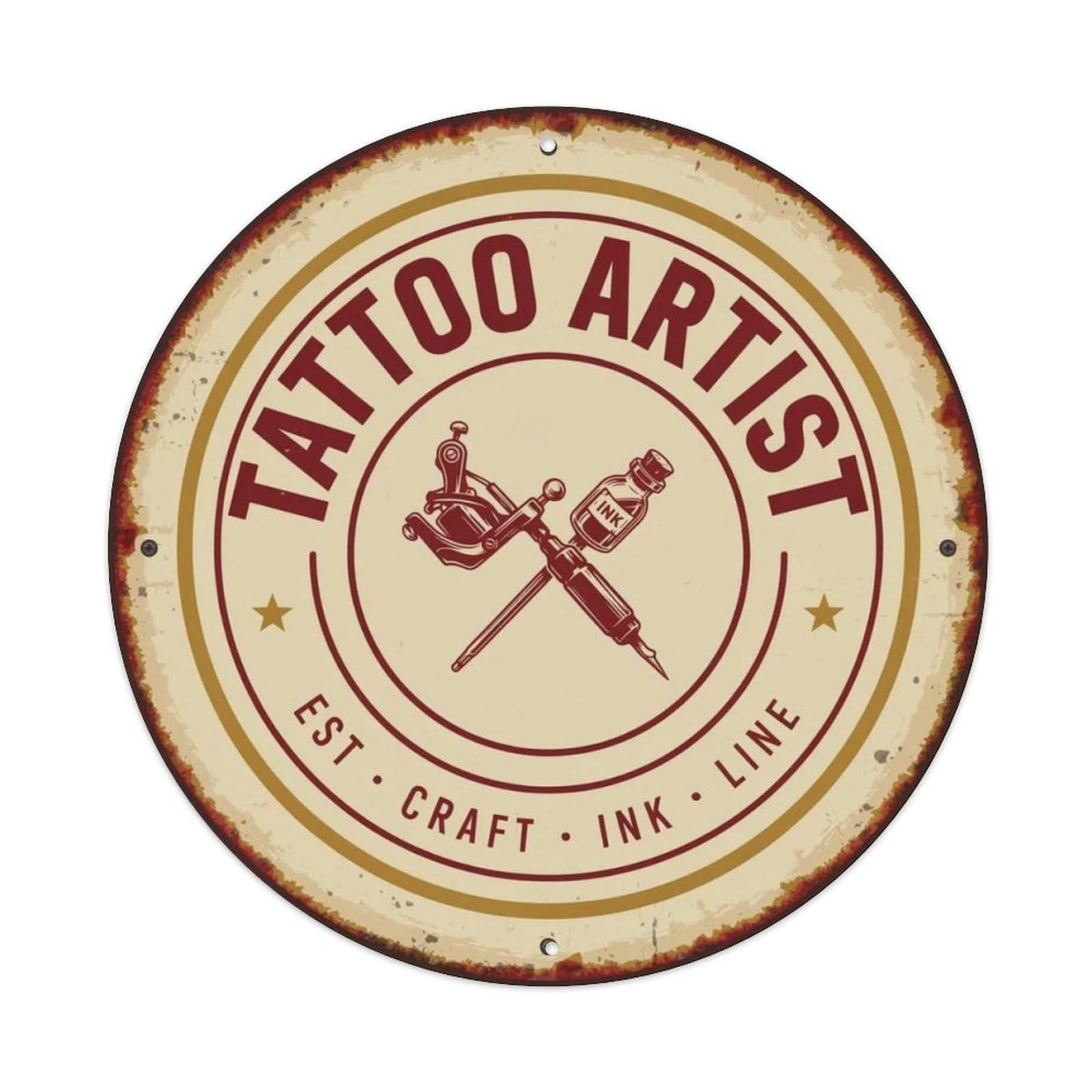 Tattoo Artist Metal Tin Sign Plaque