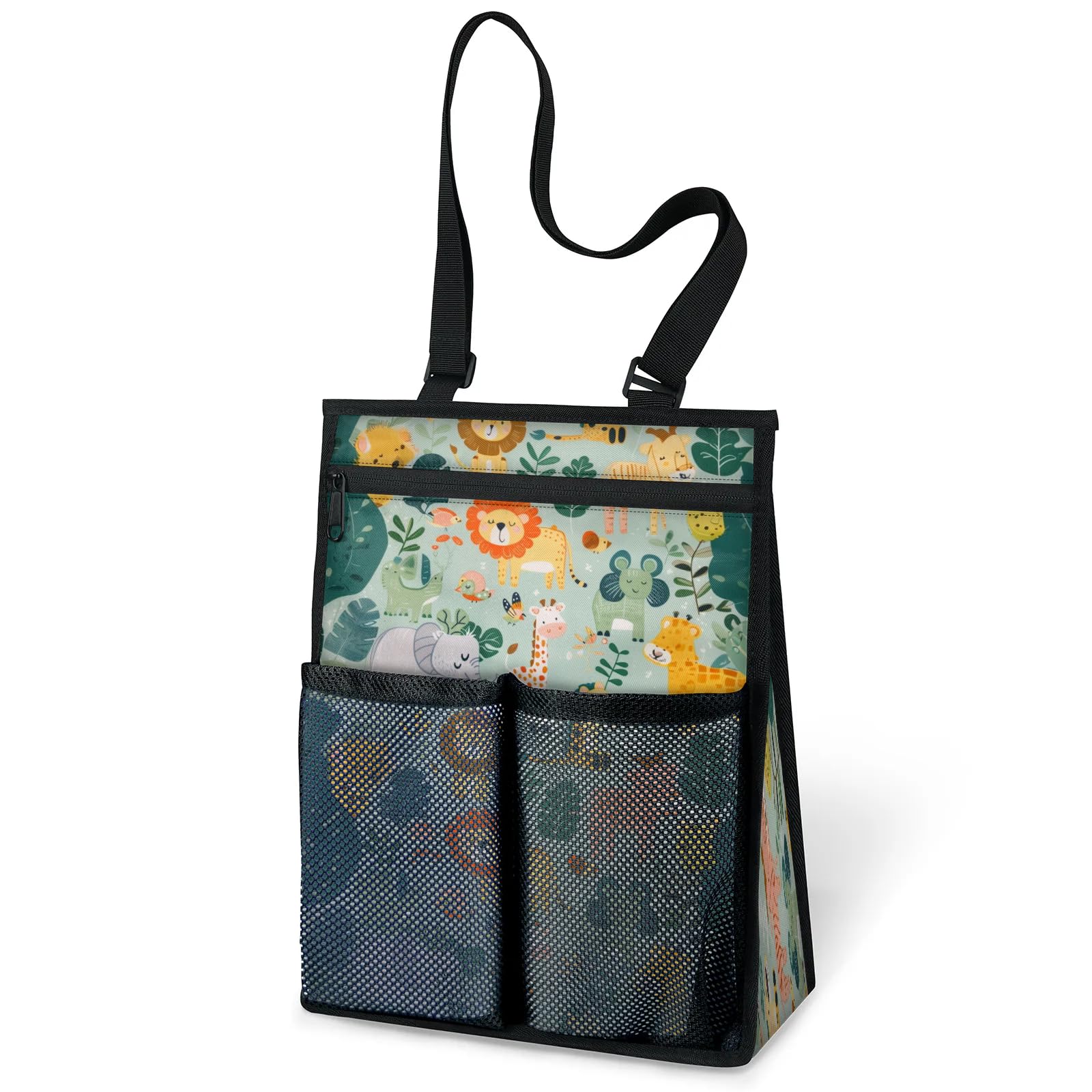 Ourtheme Animals Portable Shower Bag for Travel Gym Camp Beach Tote Shower Caddy Bags Hanging Toiletry Organizer for