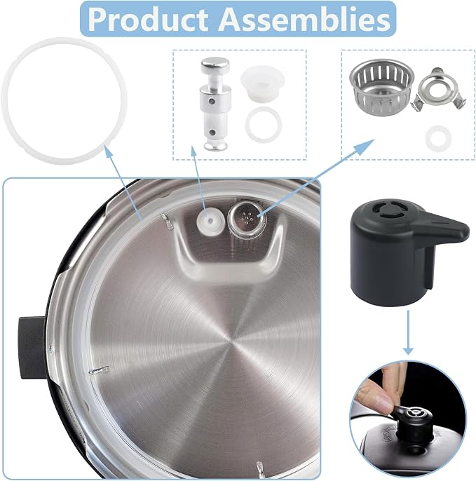Piezas de reemplazo para Instantpot Duo 5 y 6 Qt, 10 unidades miniatura 3