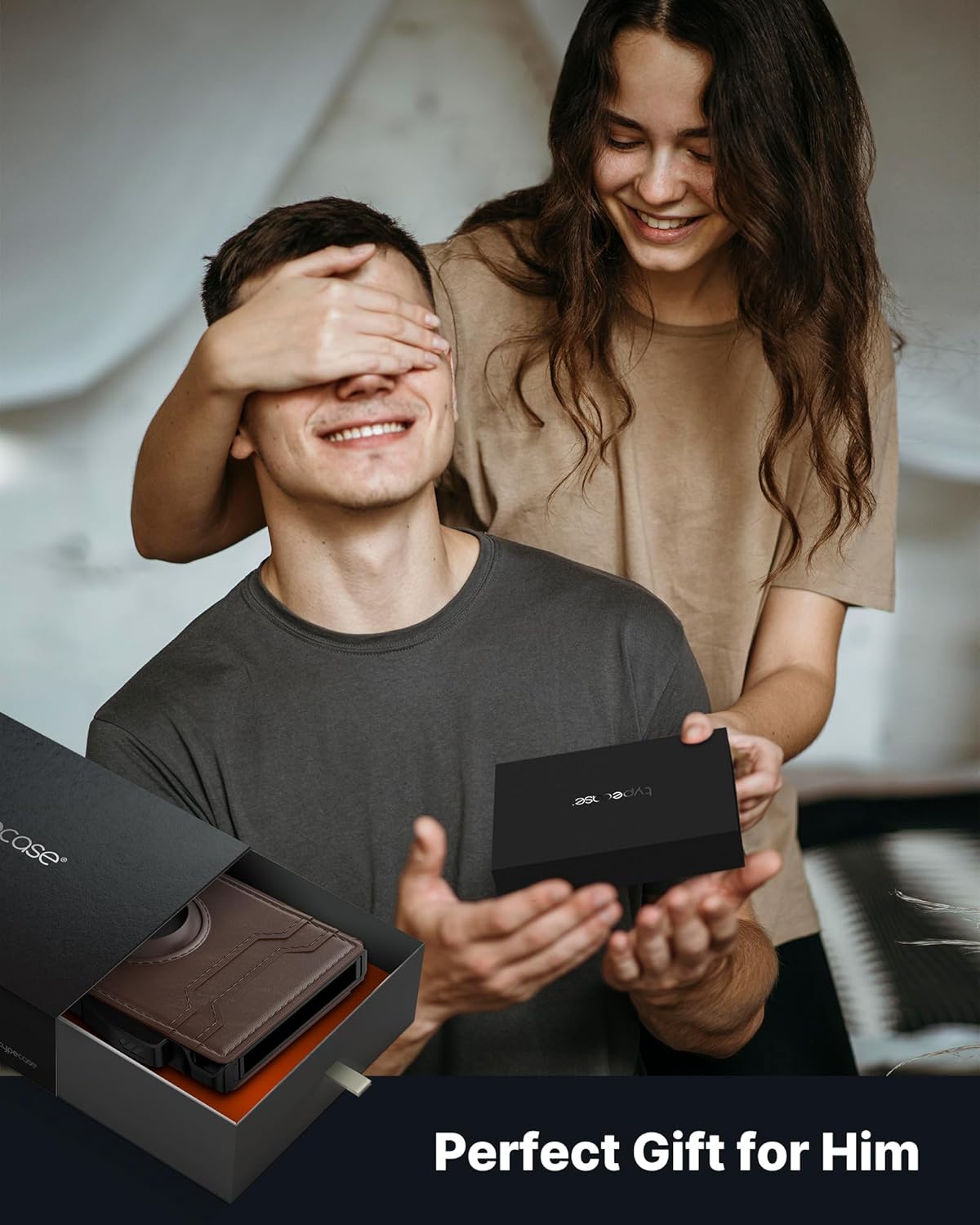 typecase AirTag Wallet for Men: Compatible with Apple AirTag (1st & 2nd Generation), RFID Blocking, Genuine Leather, Slim & Minimalist Design,13 Cards Capacitiy | ID Window | Money Clip (Brown) - Image 7