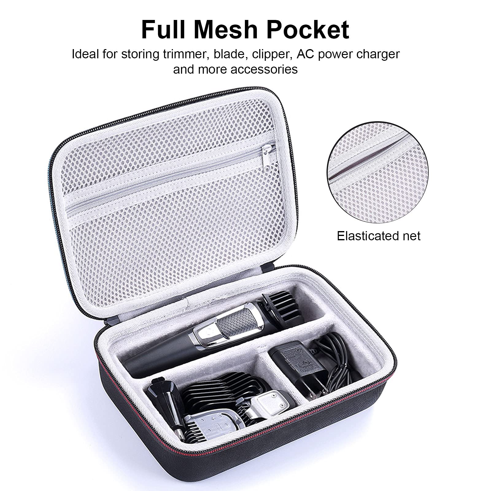 LinMei Estuche rígido de viaje compatible con Philips Norelco Multigroom Series 3000 5000 7000 MG3750 MG5750/49 MG7750/49 MG7750/49 para hombre