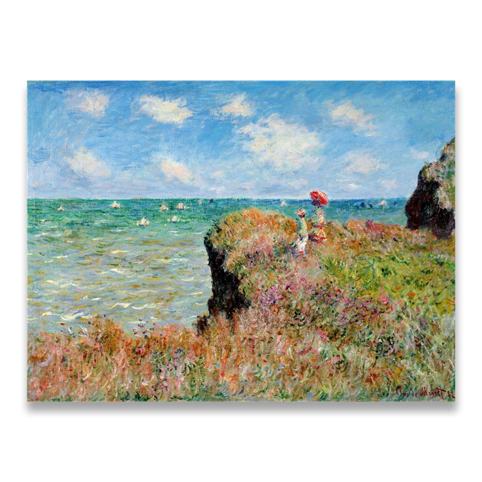 Tongda Decor Claude Monet Álamos Campos Paisaje Impresionista Lienzo Pintura Carteles Arte mural Imagen para la decoración de la sala de estar Enmarcado 60x80cmx4pcs Marco interno