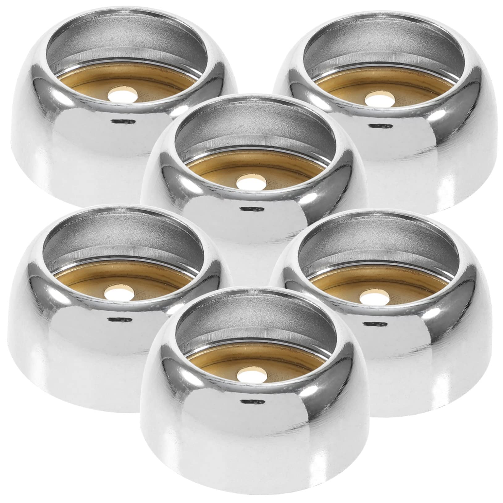Parliky 6pcs Rod Holders Heavy Duty Closet Flanges for Shower Curtain Wardrobe Support Easy Installation Smooth Finish for Bathrooms Closets