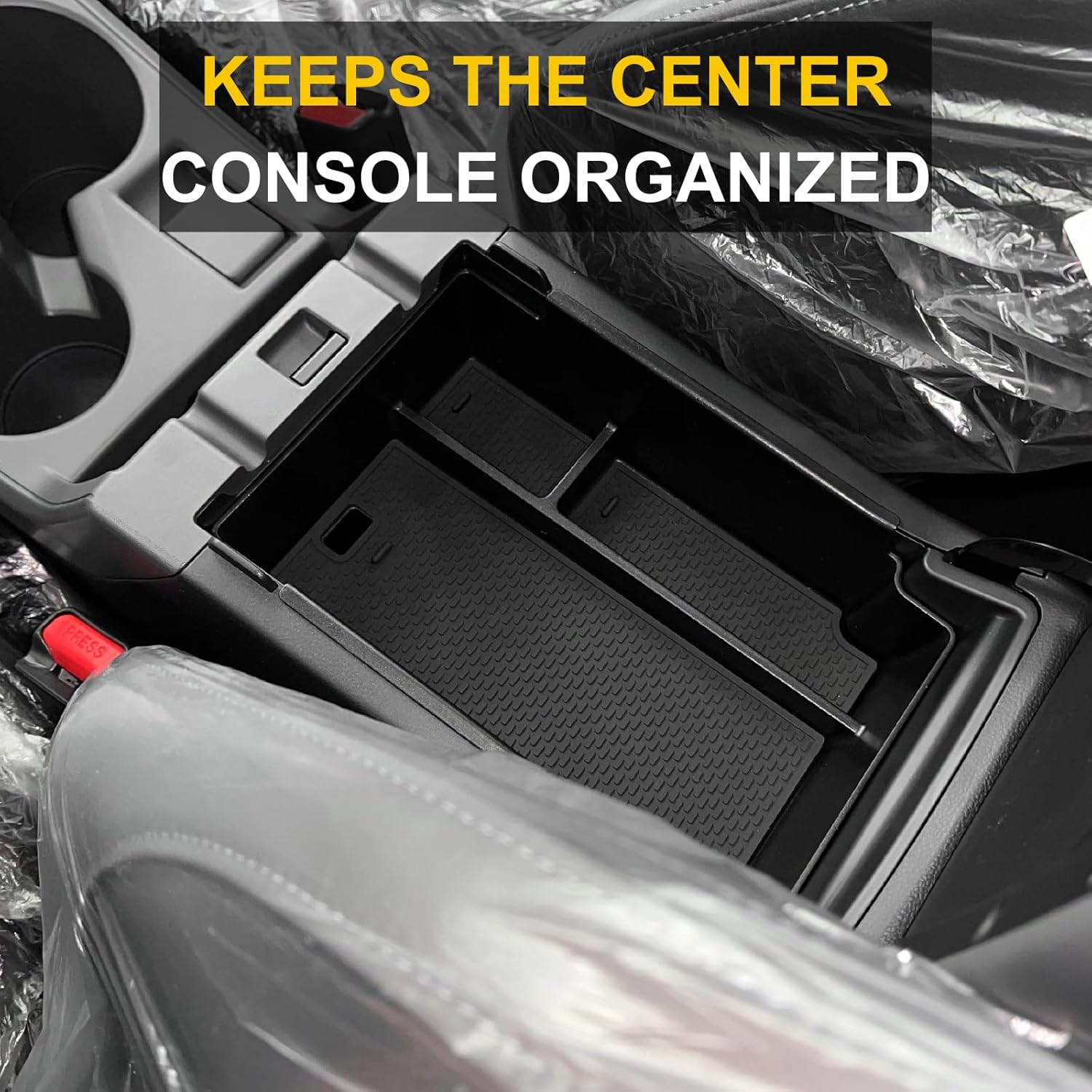 3Pcs Center Console Organizer Compatible with Subaru Crosstrek Wilderness 2026 2025 2024 Impreza Interior Accessories - Center Console Storage Box Tray & Cup Holder Liner Insert