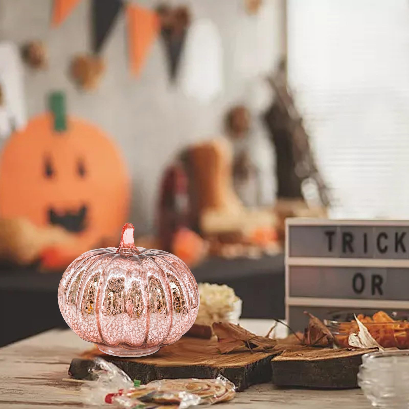 Cherishous Twinkle Light Pumpkins - Starry Night LED Resin Pumpkins With Timer, Fall & Halloween Home Decor (Set Of 2) - View #7