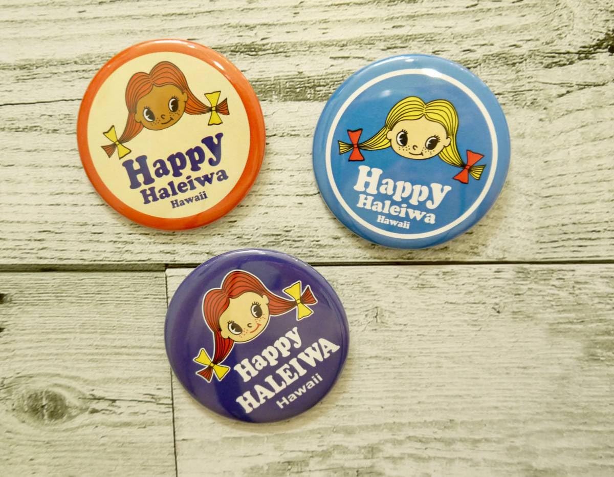 Amazon | ハワイ直輸入 缶バッジ HAPPY HALEIWAハッピーハレイワ