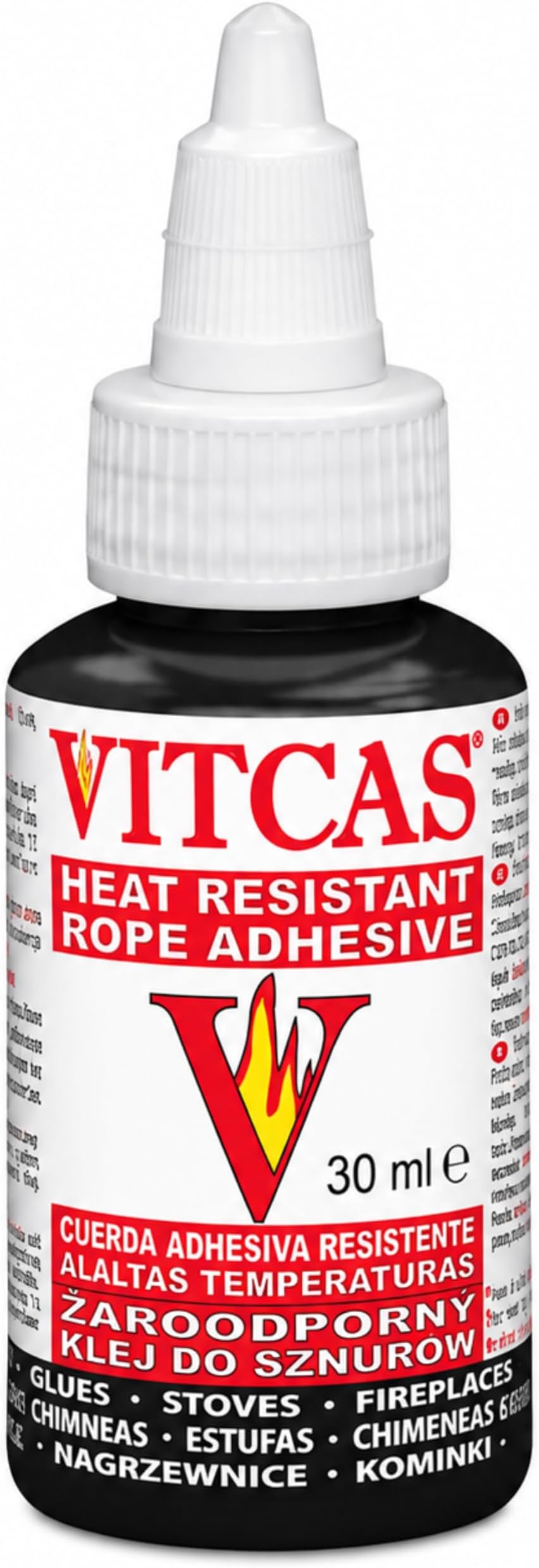 30 ml Heat Resistant Black Rope Sealant - Easy Application - Securing Thermal Rope - Ceramic Fiber Seal - Easily sets - Up to 1000 degree Celsius