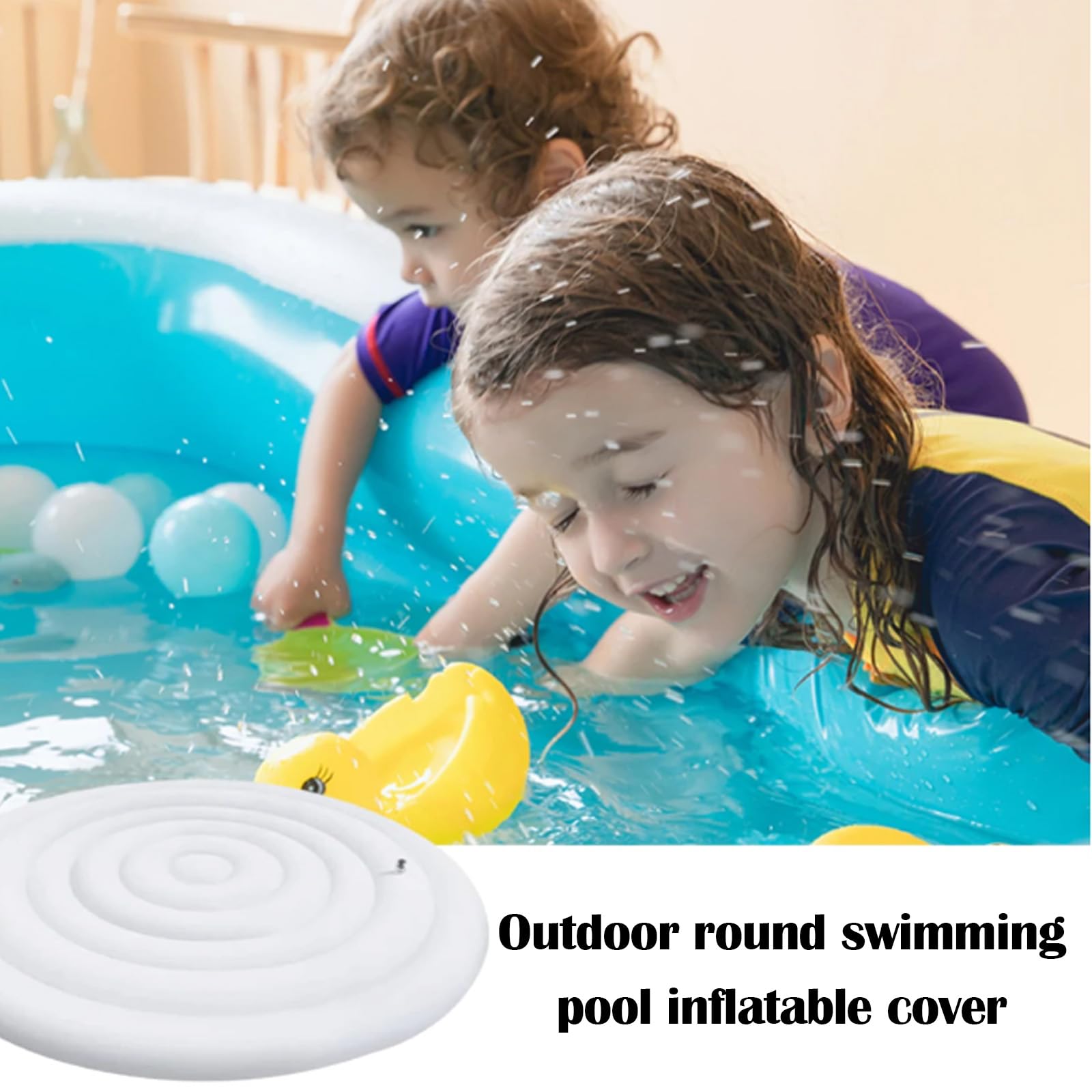 Cubierta Inflable para BañEra De Hidromasaje, 145CM Cubierta Inflable para Piscina Resistente Al Viento Impermeable A Prueba De Polvo Accesorios para Piscina Protege Tu BañEra De Hidromasaje