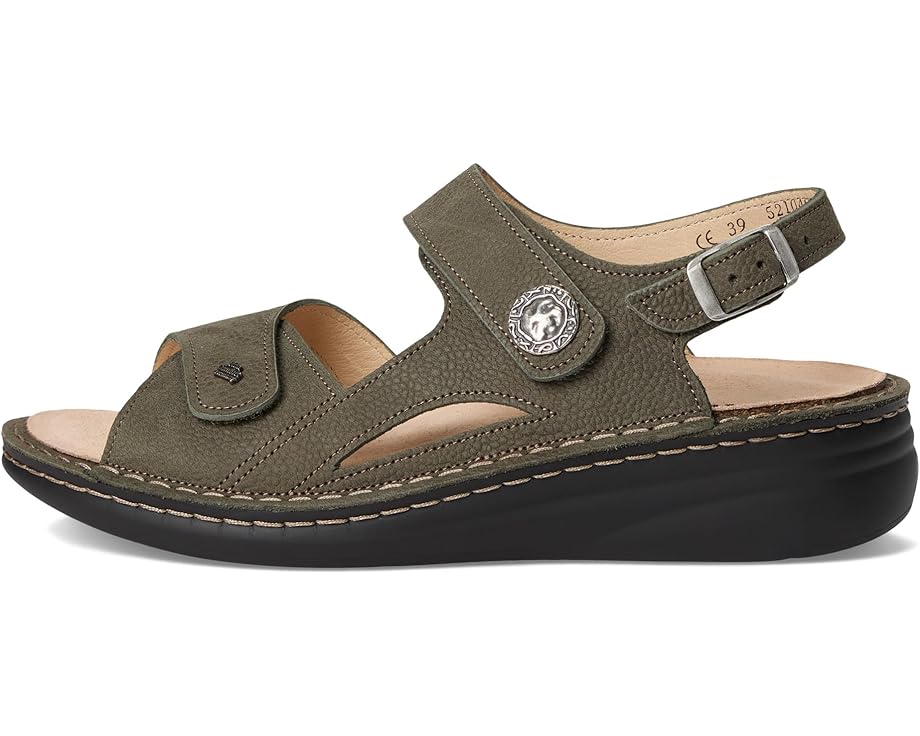 Finn Comfort Barbuda Olive Streetnubuk - Left View