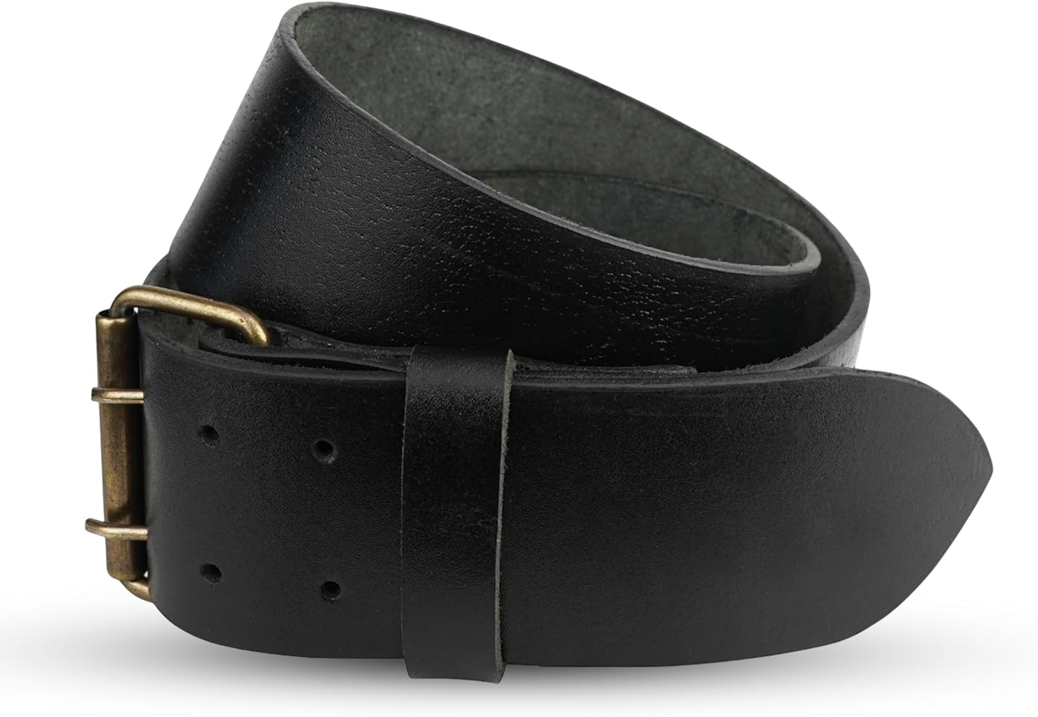 EZE Leather Kilt Belt-Heavy-Duty 2.5” Thick Genuine Plain Black and Brown Adjustable Fit-Rugged Appeal (Prong/Pin closure)