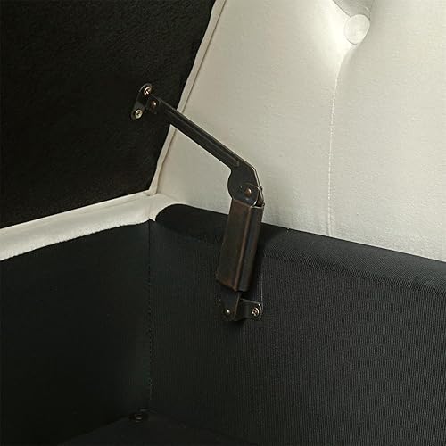 Miniatura 27 de HMFULE Taburete rectangular de almacenamiento multifuncional de 63 pulgadas, patas de madera maciza, banco tapizado de terciopelo con 1 almohada