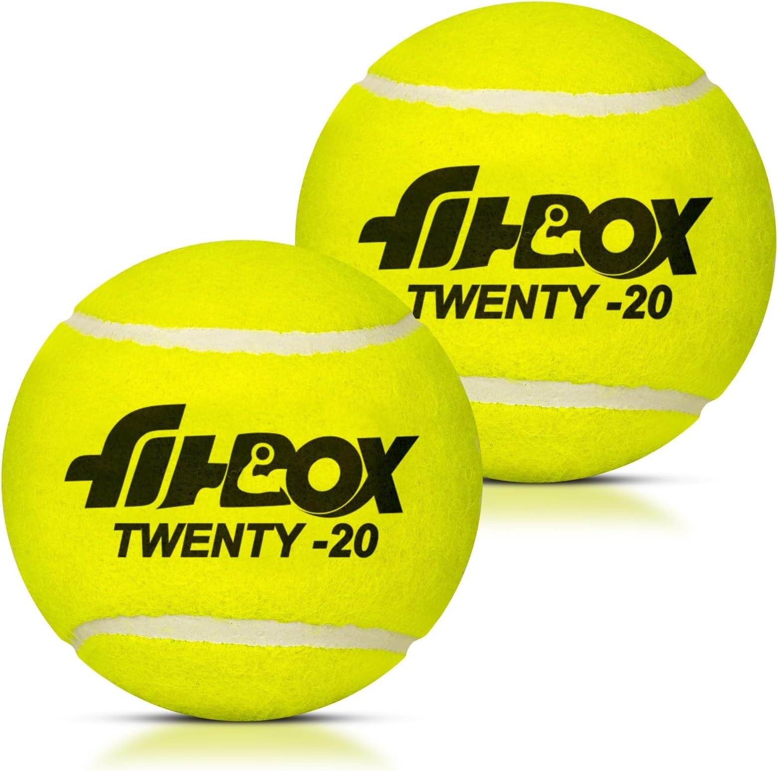 FitBox Sports Twenty20 Ball (Pack of 2) Tennis Ball, Rubber Blend Cricket Ball for Street Match Cricket Ball Tennis & Lawn Cricket Yellow