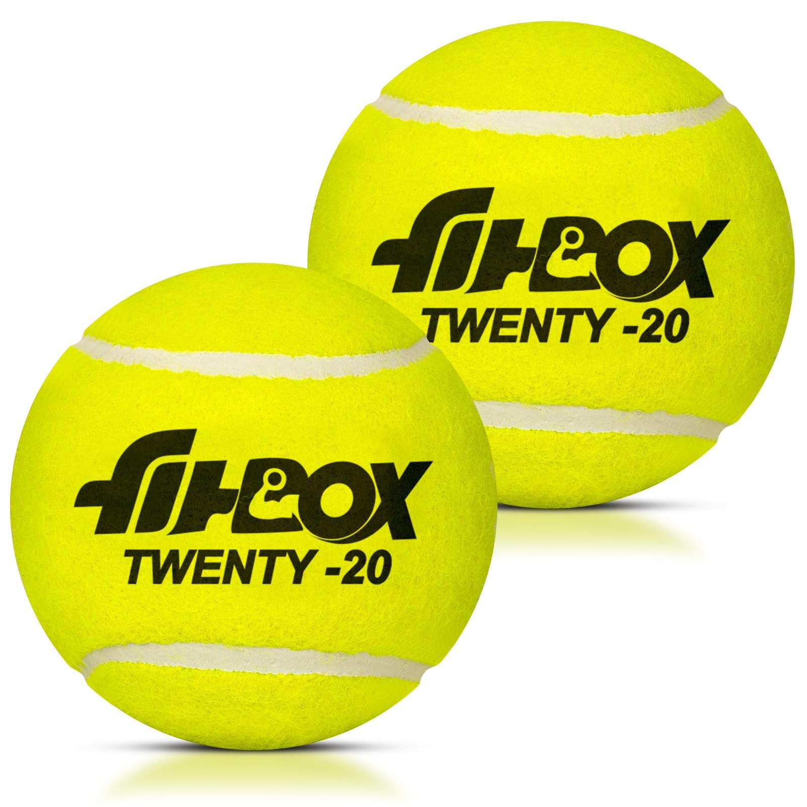 Twenty20 Ball (Pack of 2) Tennis Ball, Rubber Blend Cricket Ball for Street Match Cricket Ball Tennis & Lawn Cricket Yellow