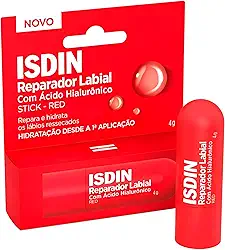 Reparador Labial Isdin Stick Red com Ácido Hialurônico 4g - Vermelho