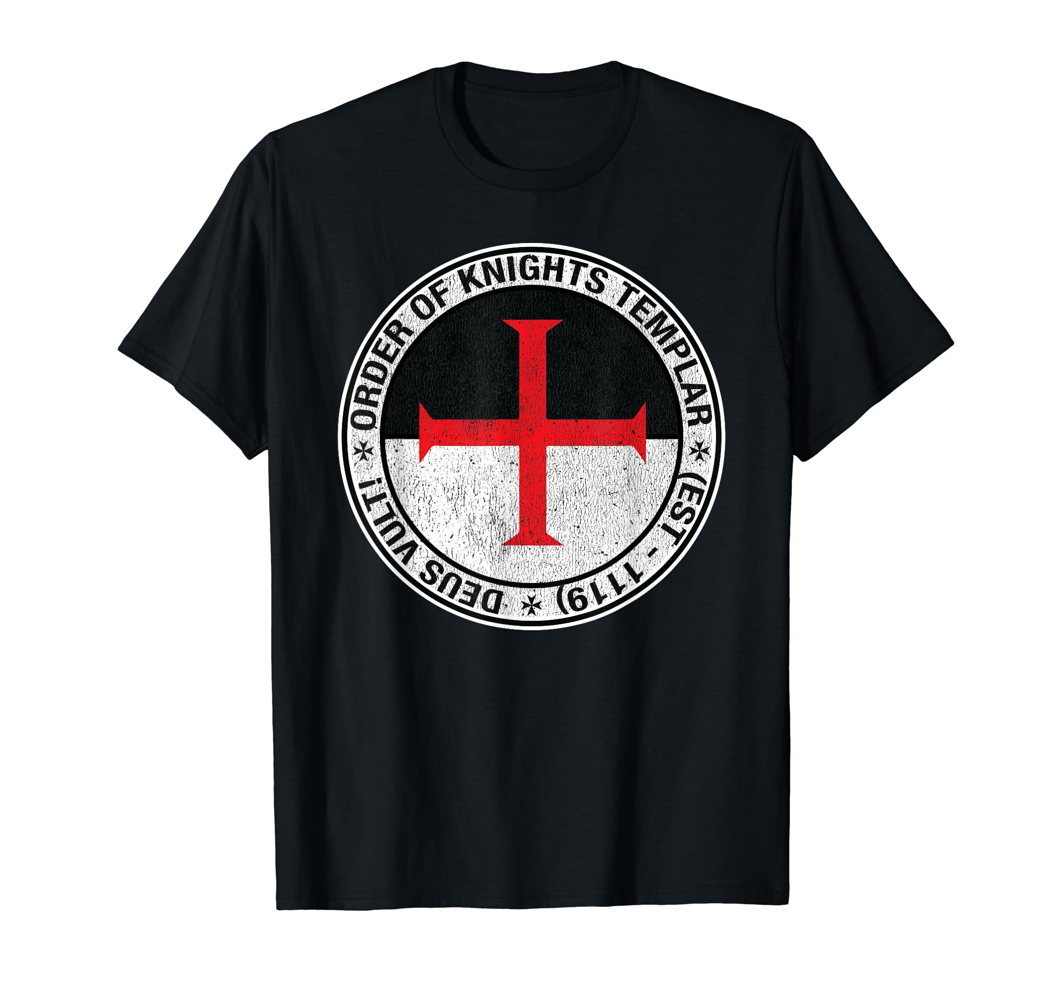 Signs and SymbolsOrder of the Knights Templar Flag Sigil Deus Vult T-ShirtOEKO-TEX STANDARD 100