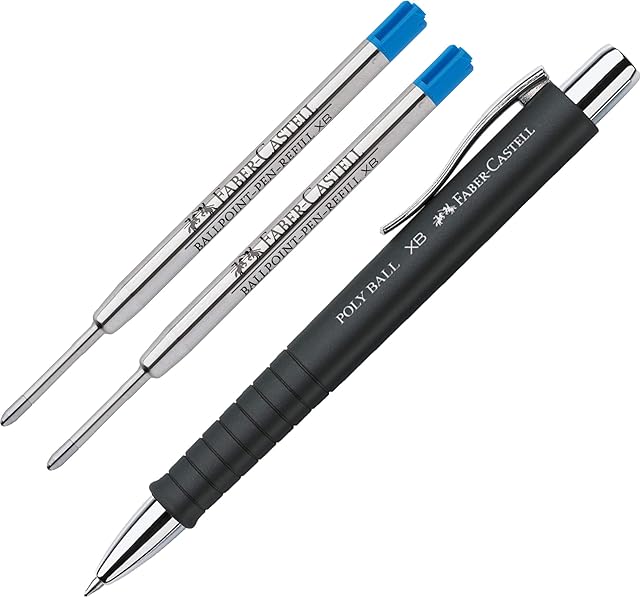 Faber-Castell - Długopis Poly Ball XB (czarny + 2 wkłady)