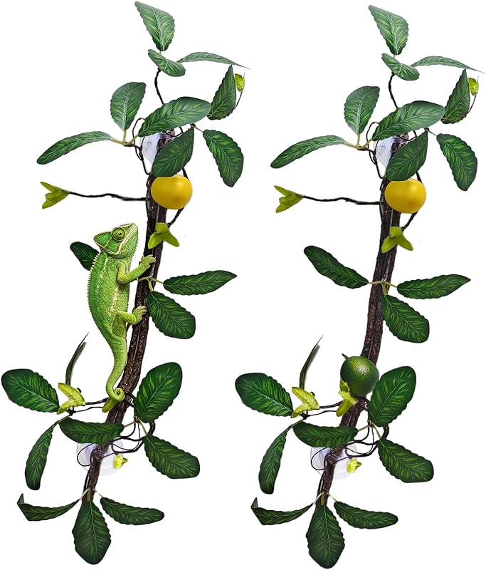 Planta trepadeira flexível para terrário com folhas e ventosas BNOSDM Lemon Leaf, 2 unidades