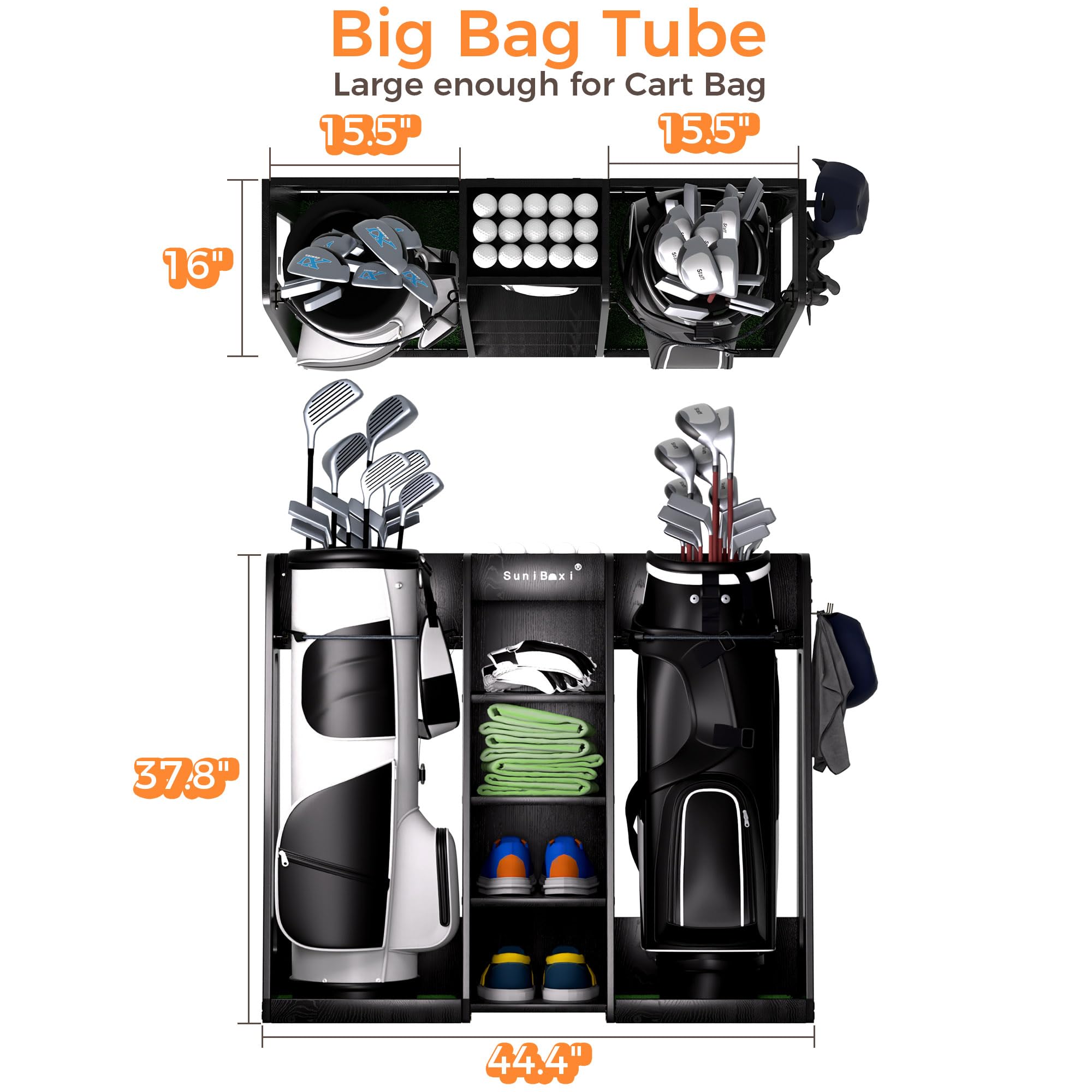 Amazon.co.jp: ゴルフバッグオーガナイザーストレージラックスタンド
