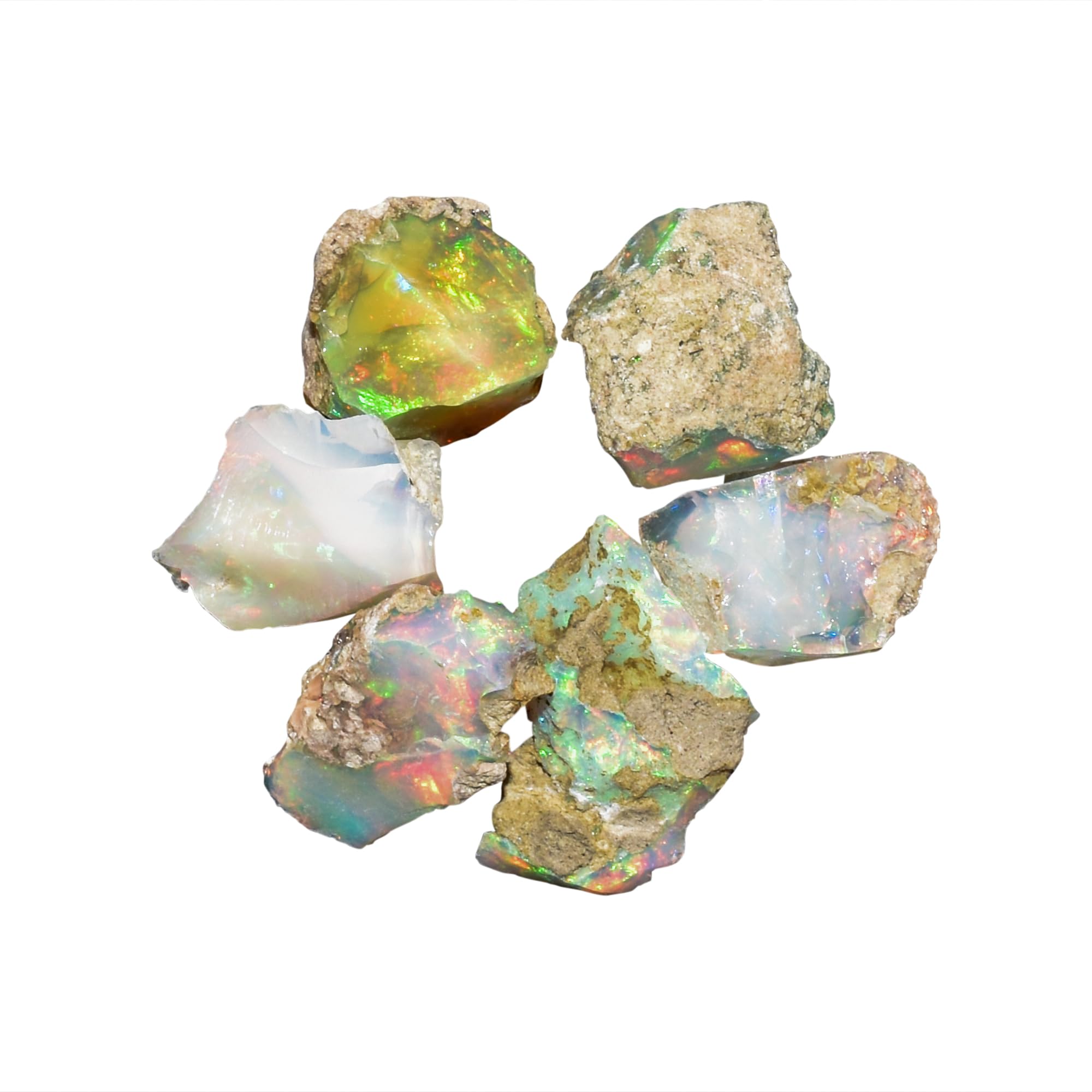 InfinityGemsArt 30 carats, Natural Raw Ethiopian Opal Rough Stone, Real Rock Crystals Opal Gemstone for DIY, Jewelry Making Supplies Opal, Energy Stone, DIY Gifts Crafts, October Birthstone