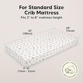 KeaBabies 2-Pack Baby Crib Sheets for Boys, Girls - 52x28 Viscose Derived from Bamboo Toddler Bed Sheets Neutral, Fitted Crib Mattress Cover for Standard Baby Bedding, Soft & Cozy (KeaSafari)