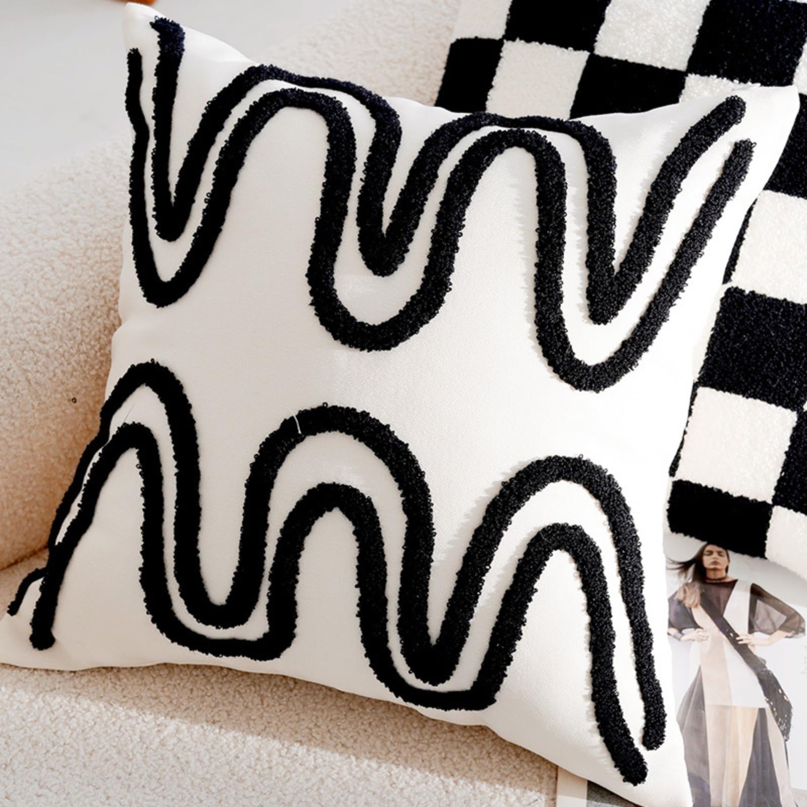 Housses de coussin bohème avec garnissage pour un soutien lombaire parfait