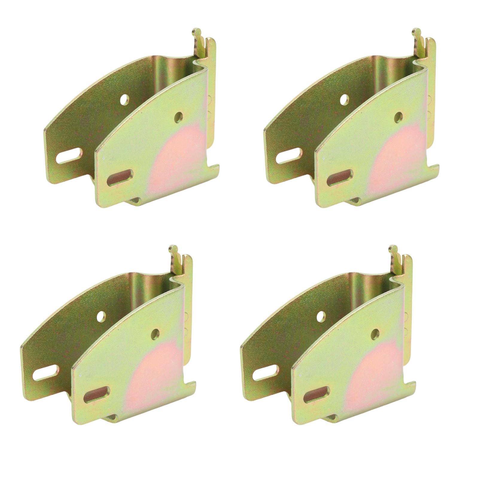 KIMISS 4PCS E Track Wood Beam Brackets for Truck Trailer Van, Heavy Duty Lumber Storage Socket, End Fittings for RV Cargo Trailer Accessories