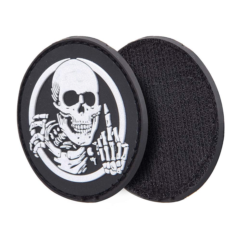 Goldfire Waterproof Large Capacity Expandable Motorcycle Cycling Helmet Backpack With Military Molle Systerm (Skull Finger Patch)…